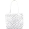 Pre-owned Goyard  Goyard Saint Louis Junior Tote Coated Canvas In White