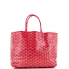 Pre-owned Goyard  Goyard Saint Louis Reversible Tote Coated Canvas And Printed Canvas Pm In Pink