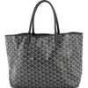 Pre-owned Goyard  Goyard Saint Louis Tote Claire Voie Coated Canvas Pm In Gray