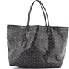 Pre-owned Goyard  Goyard Saint Louis Tote Coated Canvas Gm In Black