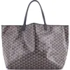 Pre-owned Goyard  Goyard Saint Louis Tote Coated Canvas Gm In Black