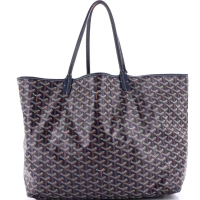 Pre-owned Goyard  Goyard Saint Louis Tote Coated Canvas Gm In Orange