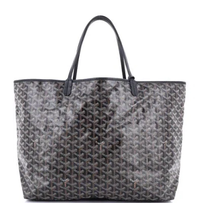 Pre-owned Goyard  Goyard Saint Louis Tote Coated Canvas Gm In Brown