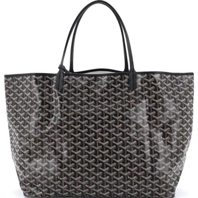 Pre-owned Goyard  Goyard Saint Louis Tote Coated Canvas Gm In Brown