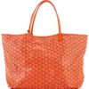 Pre-owned Goyard  Goyard Saint Louis Tote Coated Canvas Gm In Orange