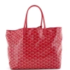 Pre-owned Goyard  Goyard Saint Louis Tote Coated Canvas Gm In Red
