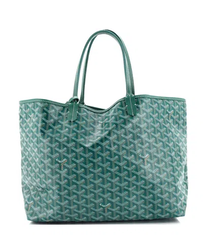 Pre-owned Pre-owned Goyard  Goyard Saint Louis Tote Coated Canvas In Green