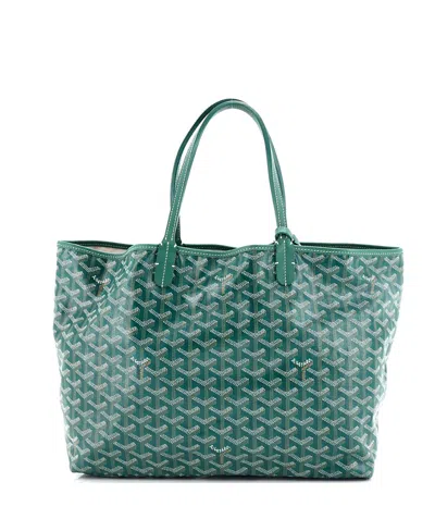 Pre-owned Pre-owned Goyard  Goyard Saint Louis Tote Coated Canvas In Green