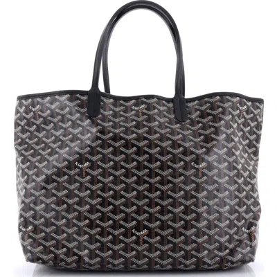 Pre-owned Goyard  Goyard Saint Louis Tote Coated Canvas Pm In Black