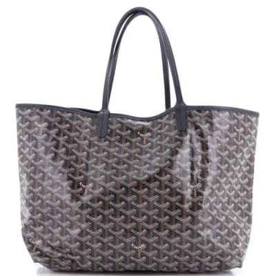 Pre-owned Goyard  Goyard Saint Louis Tote Coated Canvas Pm In Black