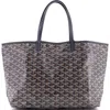Pre-owned Goyard  Goyard Saint Louis Tote Coated Canvas Pm In Black