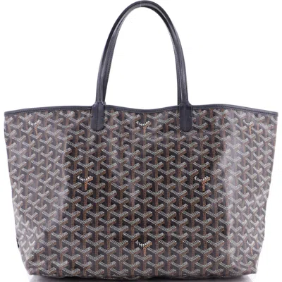 Pre-owned Goyard  Goyard Saint Louis Tote Coated Canvas Pm In Black