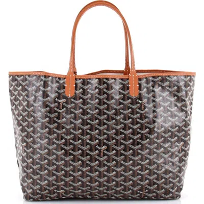 Pre-owned Goyard  Goyard Saint Louis Tote Coated Canvas Pm In Black