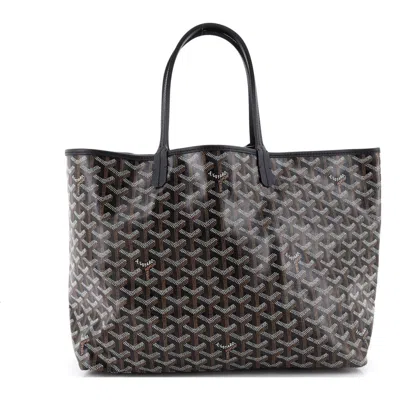 Pre-owned Goyard  Goyard Saint Louis Tote Coated Canvas Pm In Black