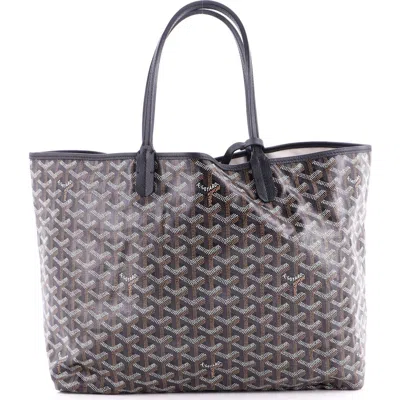 Pre-owned Goyard  Goyard Saint Louis Tote Coated Canvas Pm In Brown
