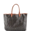 Pre-owned Goyard  Goyard Saint Louis Tote Coated Canvas Pm In Brown