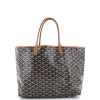 Pre-owned Goyard  Goyard Saint Louis Tote Coated Canvas Pm In Brown