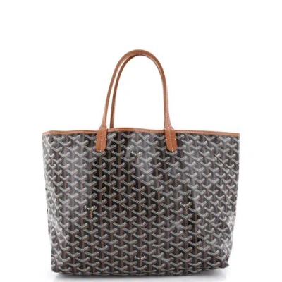 Pre-owned Goyard  Goyard Saint Louis Tote Coated Canvas Pm In Brown