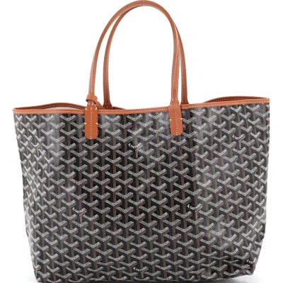 Pre-owned Goyard  Goyard Saint Louis Tote Coated Canvas Pm In Brown