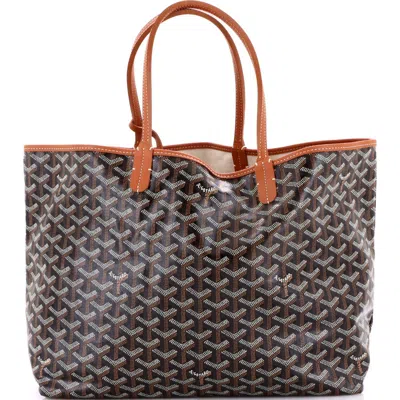 Pre-owned Goyard  Goyard Saint Louis Tote Coated Canvas Pm In Animal Print