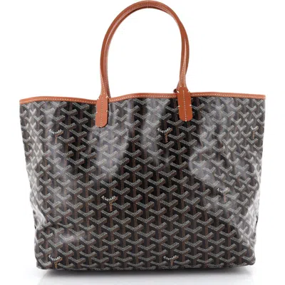 Pre-owned Goyard  Goyard Saint Louis Tote Coated Canvas Pm In Brown