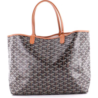Pre-owned Goyard  Goyard Saint Louis Tote Coated Canvas Pm In Black