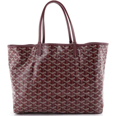 Pre-owned Goyard  Goyard Saint Louis Tote Coated Canvas Pm In Gold