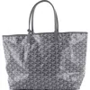Pre-owned Goyard  Goyard Saint Louis Tote Coated Canvas Pm In Gray