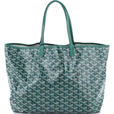 Pre-owned Goyard  Goyard Saint Louis Tote Coated Canvas Pm In Red