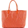Pre-owned Goyard  Goyard Saint Louis Tote Coated Canvas Pm In Orange