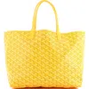 Pre-owned Goyard  Goyard Saint Louis Tote Coated Canvas Pm In Yellow