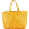 Pre-owned Goyard  Goyard Saint Louis Tote Coated Canvas Pm In Yellow