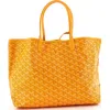 Pre-owned Goyard  Goyard Saint Louis Tote Coated Canvas Pm In Yellow
