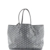 Pre-owned Goyard  Goyard Saint Louis Tote Coated Canvas Xxl In Gray