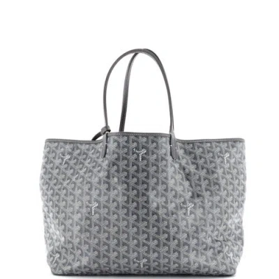 Pre-owned Goyard  Goyard Saint Louis Tote Coated Canvas Xxl In Gray
