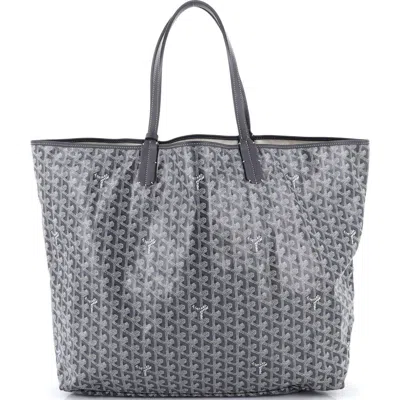 Pre-owned Goyard  Goyard Saint Louis Tote Coated Canvas Xxl In Gray
