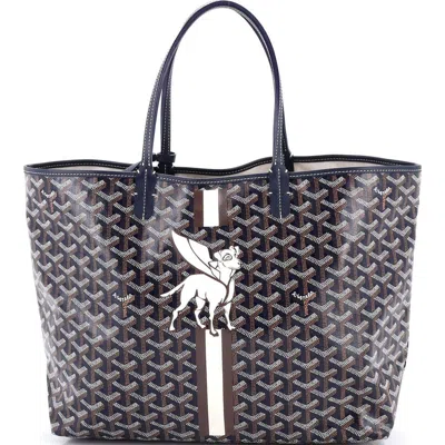 Pre-owned Goyard  Goyard Saint Louis Tote Printed Coated Canvas Pm In Multi