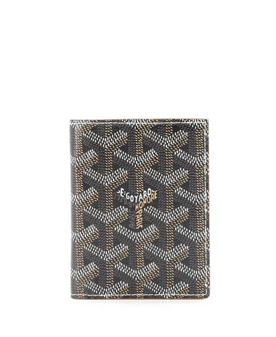 Pre-owned Pre-owned Goyard  Goyard Saint Marc Card Case Coated Canvas In Black