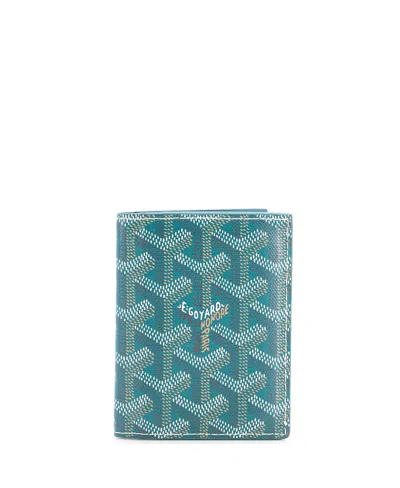 Pre-owned Pre-owned Goyard  Goyard Saint Marc Card Case Coated Canvas In Green