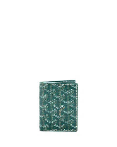 Pre-owned Pre-owned Goyard  Goyard Saint Marc Card Case Coated Canvas In Green