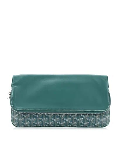 Pre-owned Pre-owned Goyard  Goyard Saint Marie Clutch Coated Canvas In Green