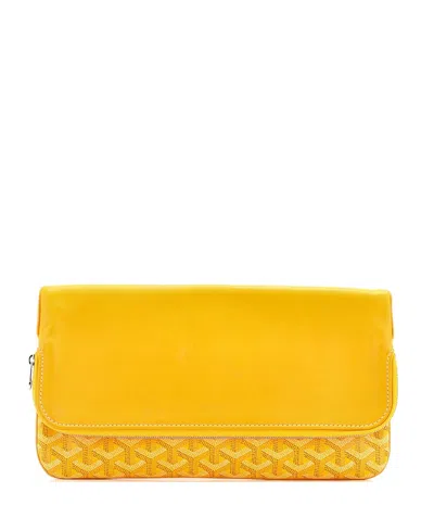 Pre-owned Pre-owned Goyard  Goyard Saint Marie Clutch Coated Canvas In Yellow