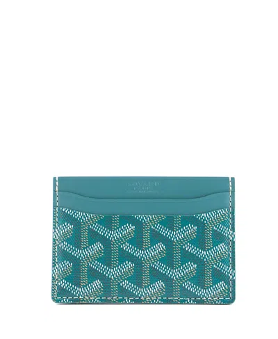 Pre-owned Pre-owned Goyard  Goyard Saint Sulpice Card Holder Coated Canvas In Green