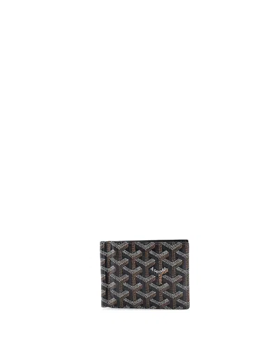 Pre-owned Pre-owned Goyard  Goyard Saint Thomas Wallet Coated Canvas In Black