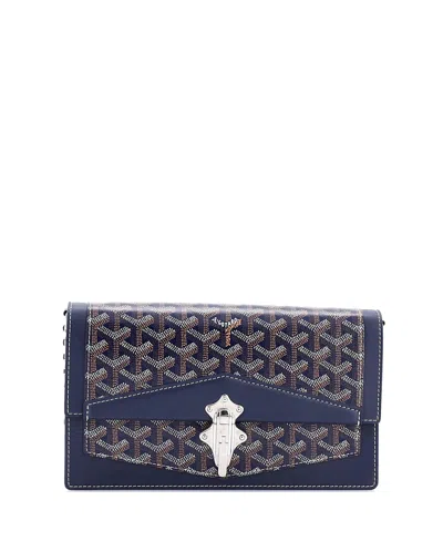 Pre-owned Pre-owned Goyard  Goyard Small Duchesse Marie-caroline Bag Coated Canvas In Blue
