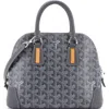 Pre-owned Goyard  Goyard Vendome Bag Coated Canvas Mini In Gray