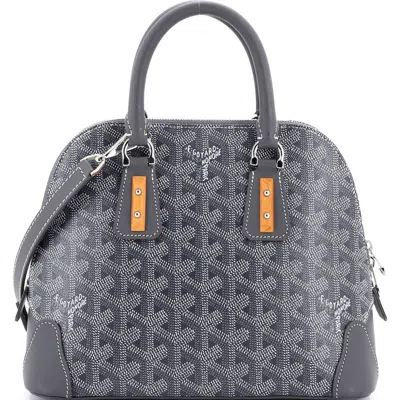 Pre-owned Goyard  Goyard Vendome Bag Coated Canvas Mini In Gray