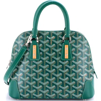 Pre-owned Goyard  Goyard Vendome Bag Coated Canvas Mini In Green