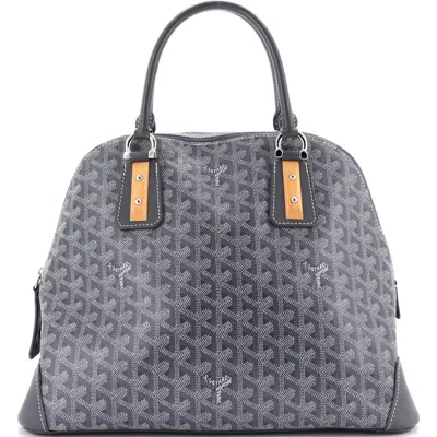 Pre-owned Goyard  Goyard Vendome Bag Coated Canvas Pm In Gray