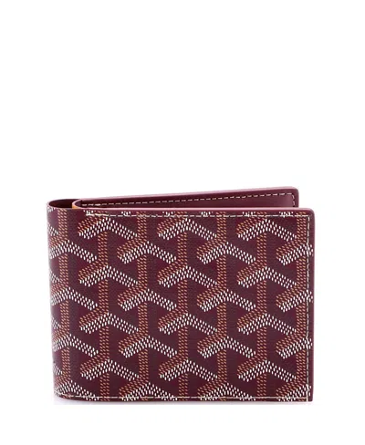 Pre-owned Pre-owned Goyard  Goyard Victoire Wallet Coated Canvas In Red